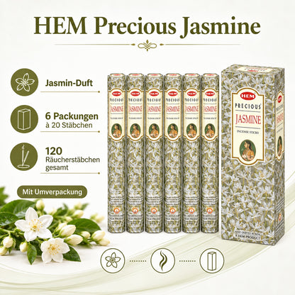 HEM Jasmine Räucherstäbchen 6er-Pack