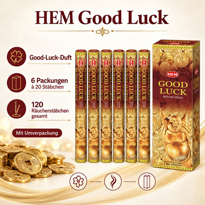 HEM Good Luck Räucherstäbchen 6er-Pack