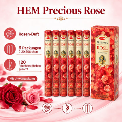 HEM Precious Rose Räucherstäbchen 6er-Pack