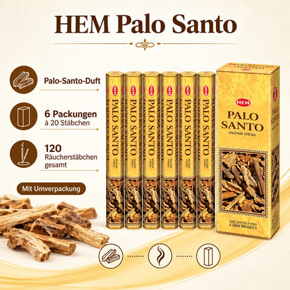 HEM Palo Santo Räucherstäbchen 6er-Pack