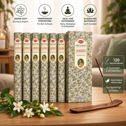HEM Jasmine Räucherstäbchen 6er-Pack
