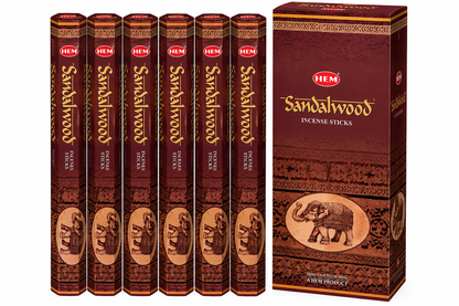 HEM Sandalwood Räucherstäbchen 6er-Pack