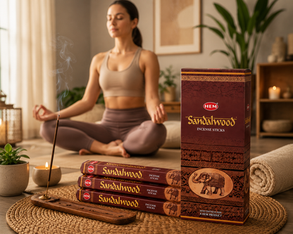HEM Sandalwood Räucherstäbchen 6er-Pack