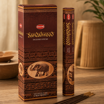 HEM Sandalwood Räucherstäbchen 6er-Pack