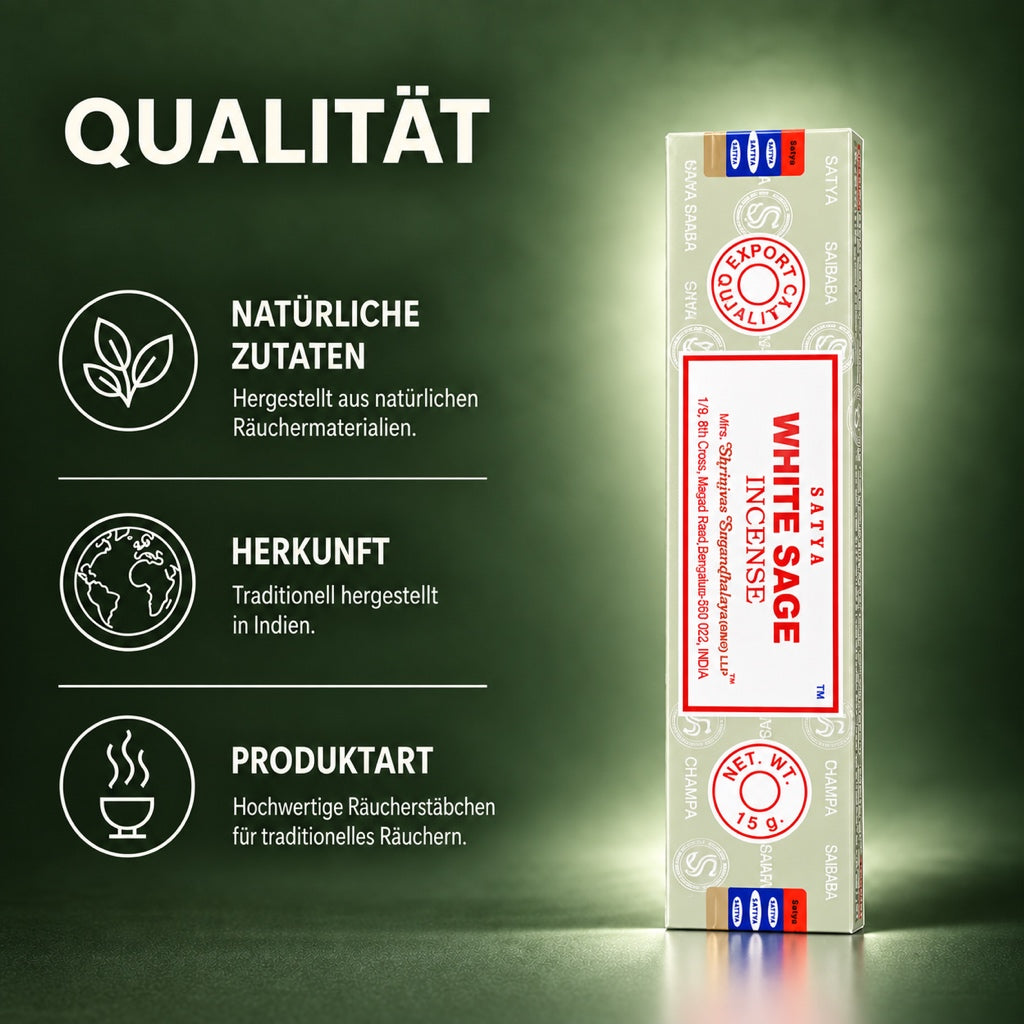 Satya White Sage Räucherstäbchen 15g