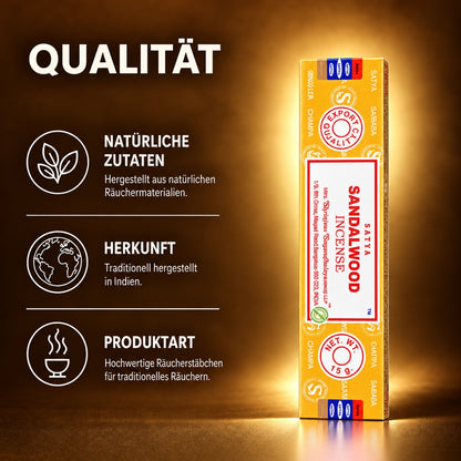 Satya Sandelwood Räucherstäbchen 15g