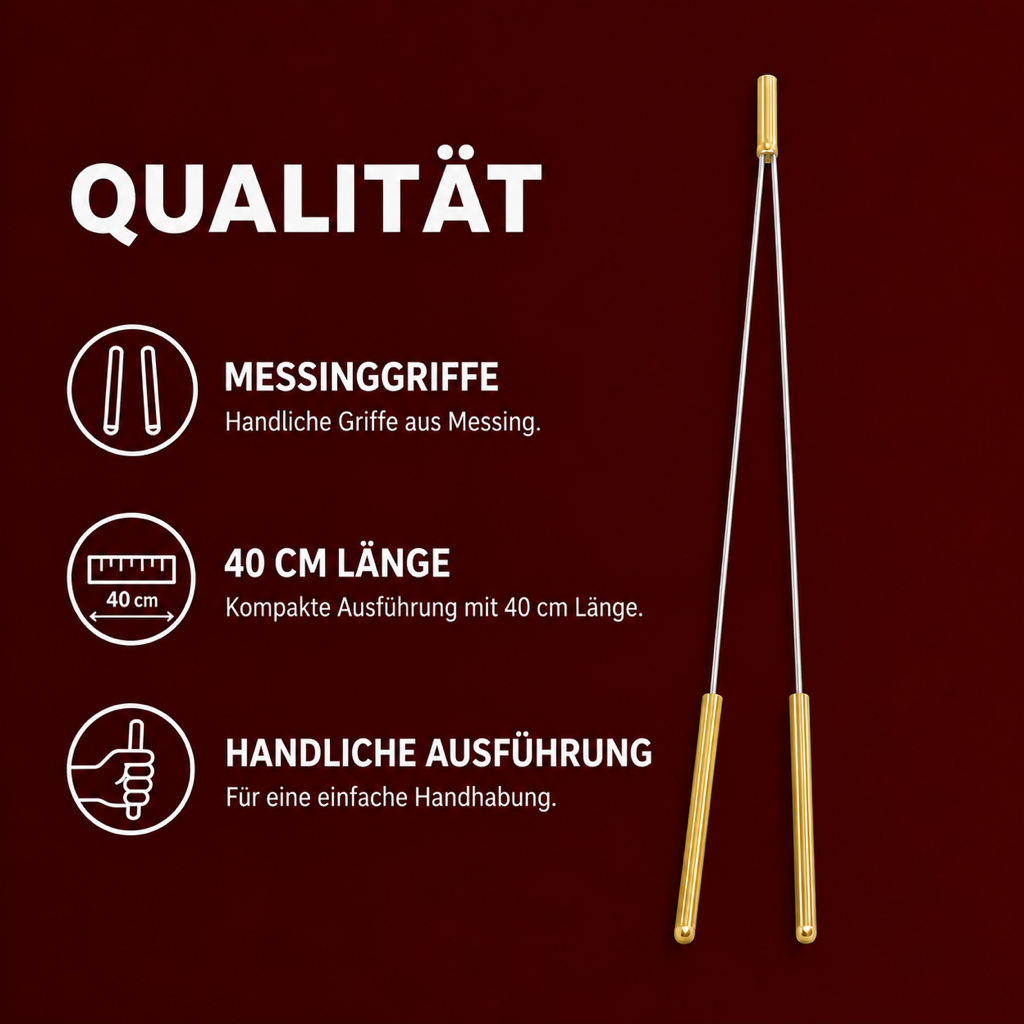 Berk Wünschelrute mit Messing-Griff 40 cm