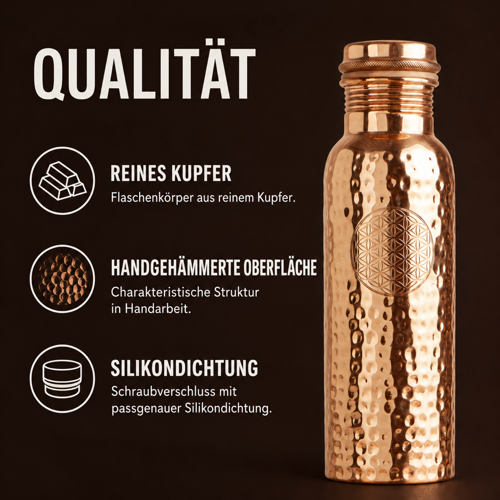 Berk Trinkflasche aus Kupfer 900 ml