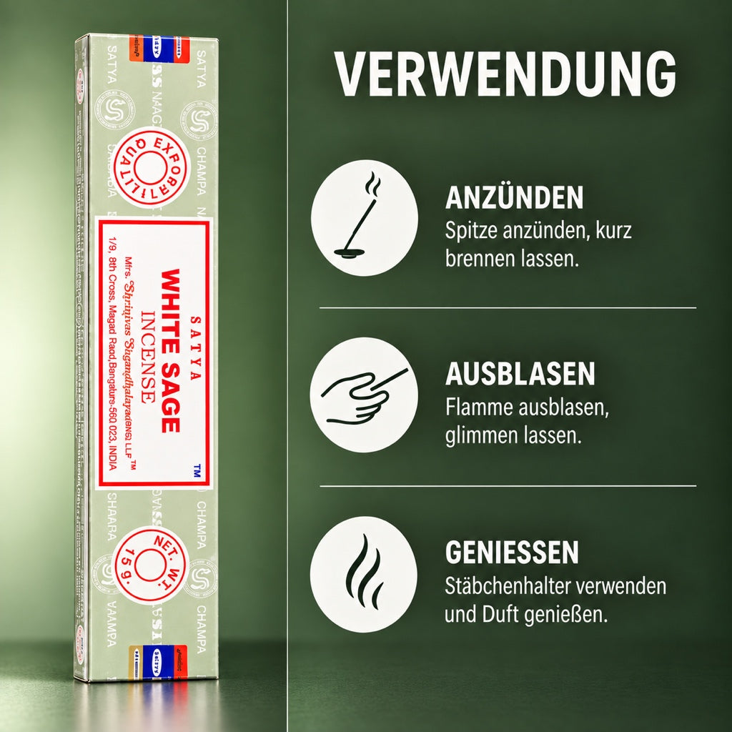 Satya White Sage Räucherstäbchen 15g