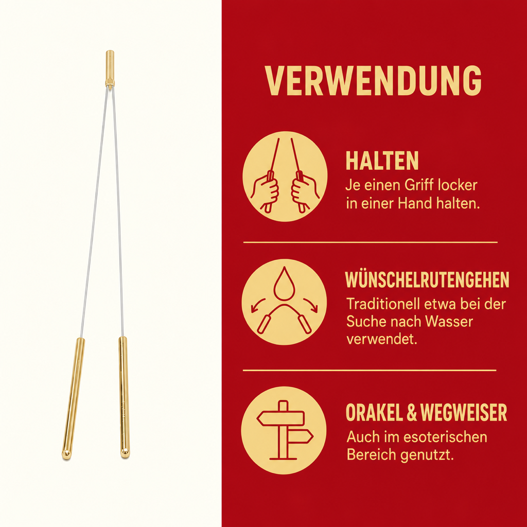 Berk Wünschelrute mit Messing-Griff 40 cm