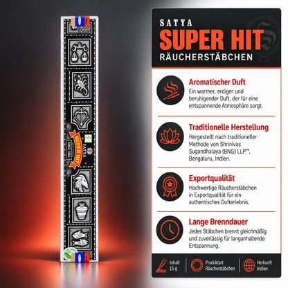 Satya Super Hit Räucherstäbchen 15g